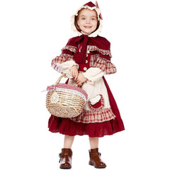 Astricos Children's Red Riding Hood Costume - Lolita Inspired Stage Play Dress - Astricos