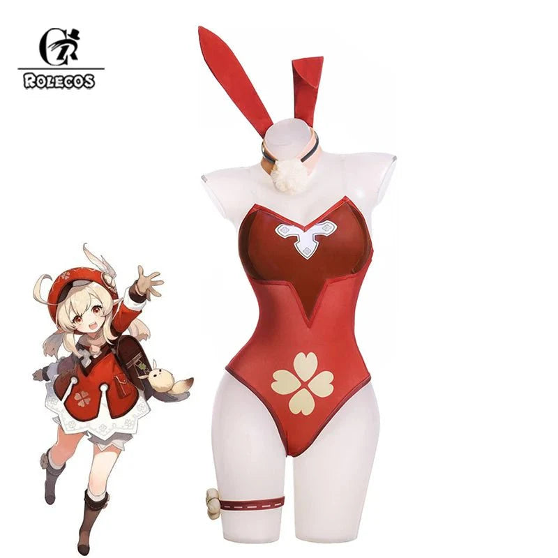 Astricos Klee Bunny Girl Cosplay Costume - Christmas Edition for Women - Astricos