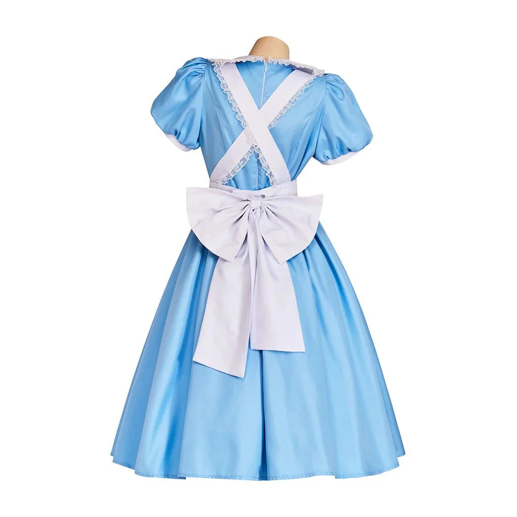 Elegant Astricos Alice Cosplay Costume – Premium Lolita Maid Dress with Apron and Bow for Halloween - Astricos