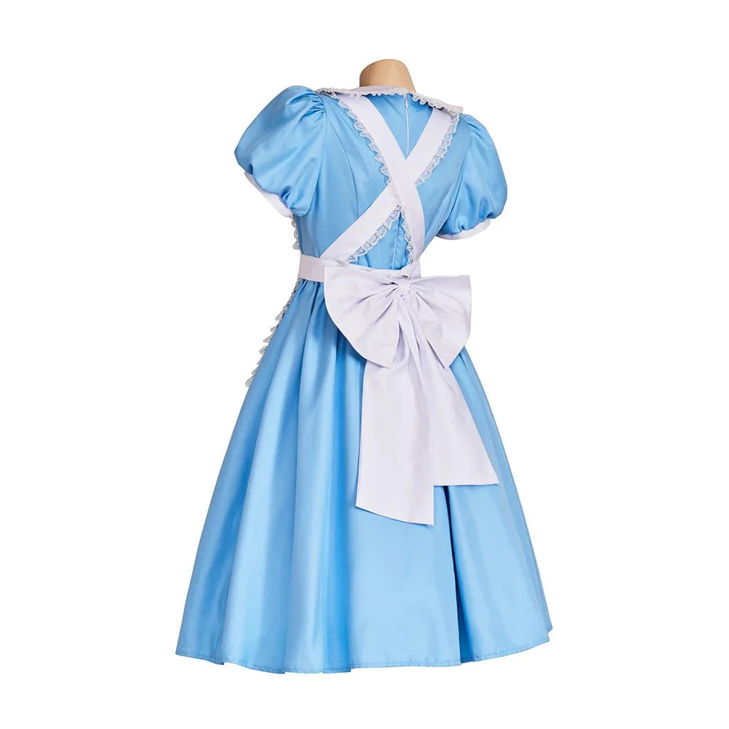 Elegant Astricos Alice Cosplay Costume – Premium Lolita Maid Dress with Apron and Bow for Halloween - Astricos