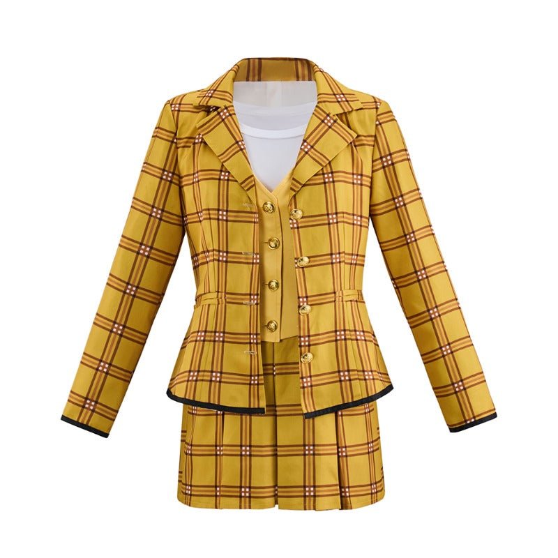 Astricos Clueless Cher Costume for Women - Iconic 90s Yellow Plaid Schoolgirl Look - Astricos