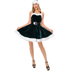 Astricos Women's Cosplay Christmas Costume - Festive Stage Outfit with Chest Wrap - Astricos