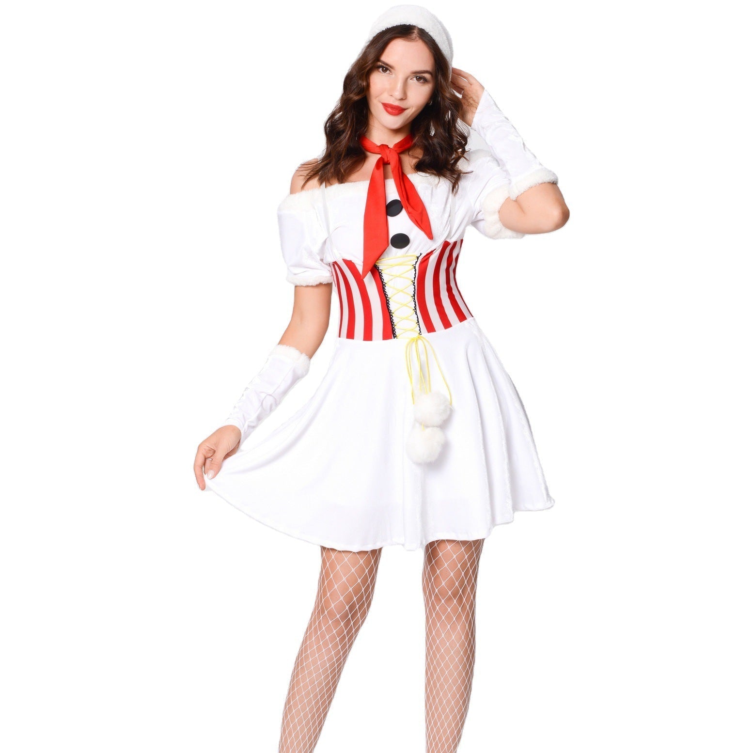 Astricos White Snowman Christmas Costume - Perfect for Festive Performances and Cosplay - Astricos