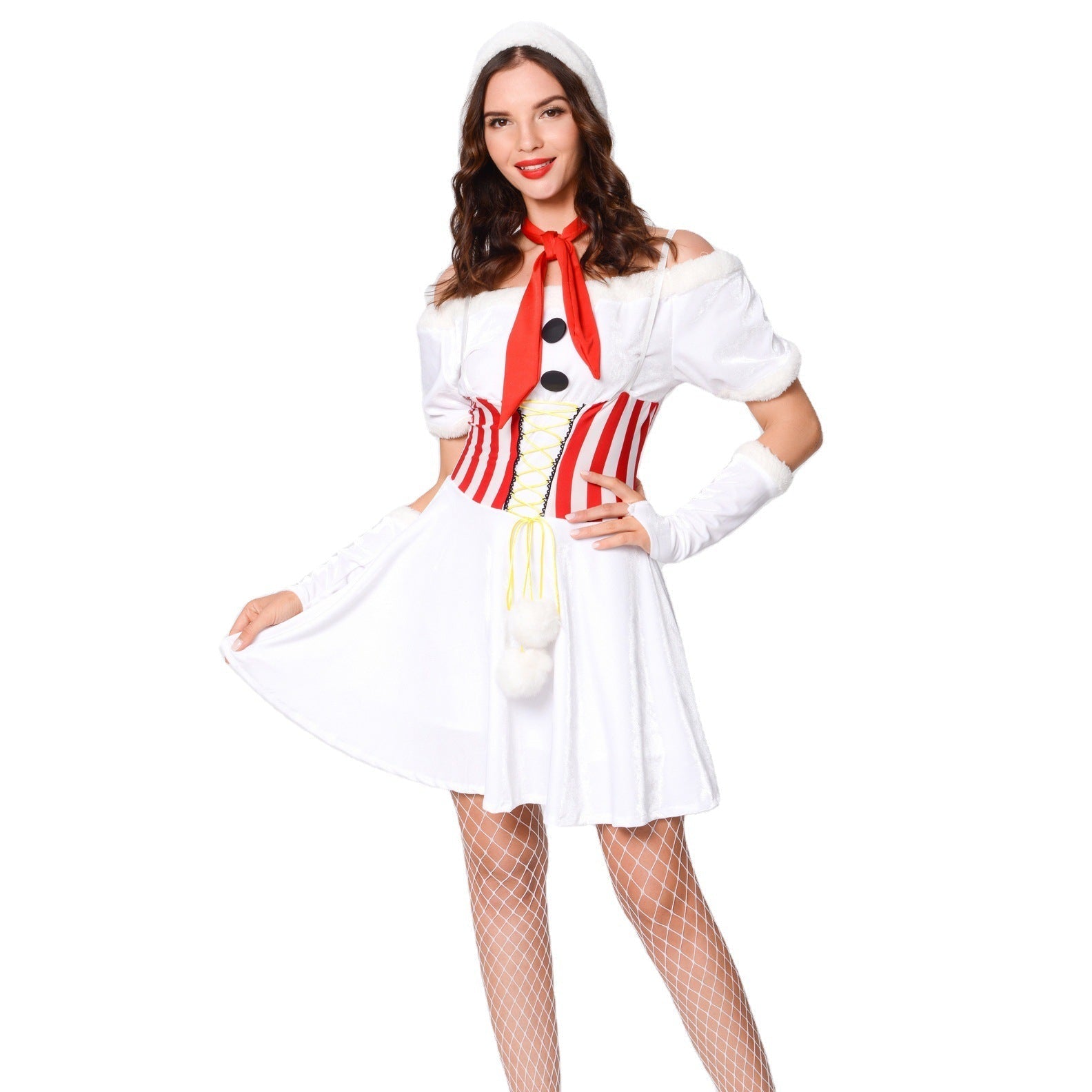 Astricos White Snowman Christmas Costume - Perfect for Festive Performances and Cosplay - Astricos