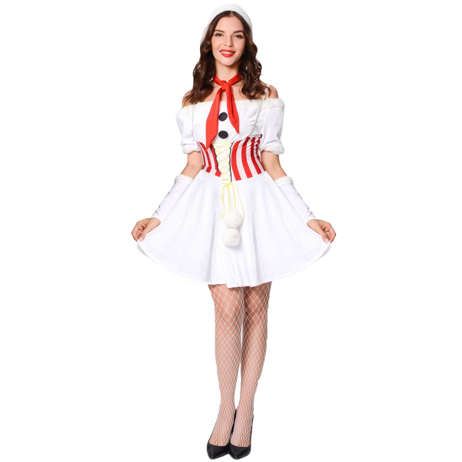 Astricos White Snowman Christmas Costume - Perfect for Festive Performances and Cosplay - Astricos