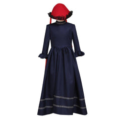 Exclusive Girls Medieval Gothic Lolita Church Cosplay Costume with Cape and Hat – Fantasy Outfit for Events - Astricos