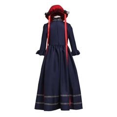 Exclusive Girls Medieval Gothic Lolita Church Cosplay Costume with Cape and Hat – Fantasy Outfit for Events - Astricos