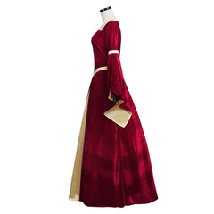 Exclusive Astricos Medieval Velvet Dress with Trumpet Sleeves for Women | Perfect for Weddings and Themed Parties - Astricos