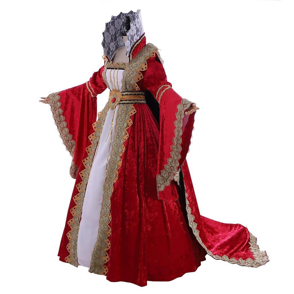 Exclusive Custom Medieval Victorian Queen Gown - Royal Fancy Dress Costume - Astricos