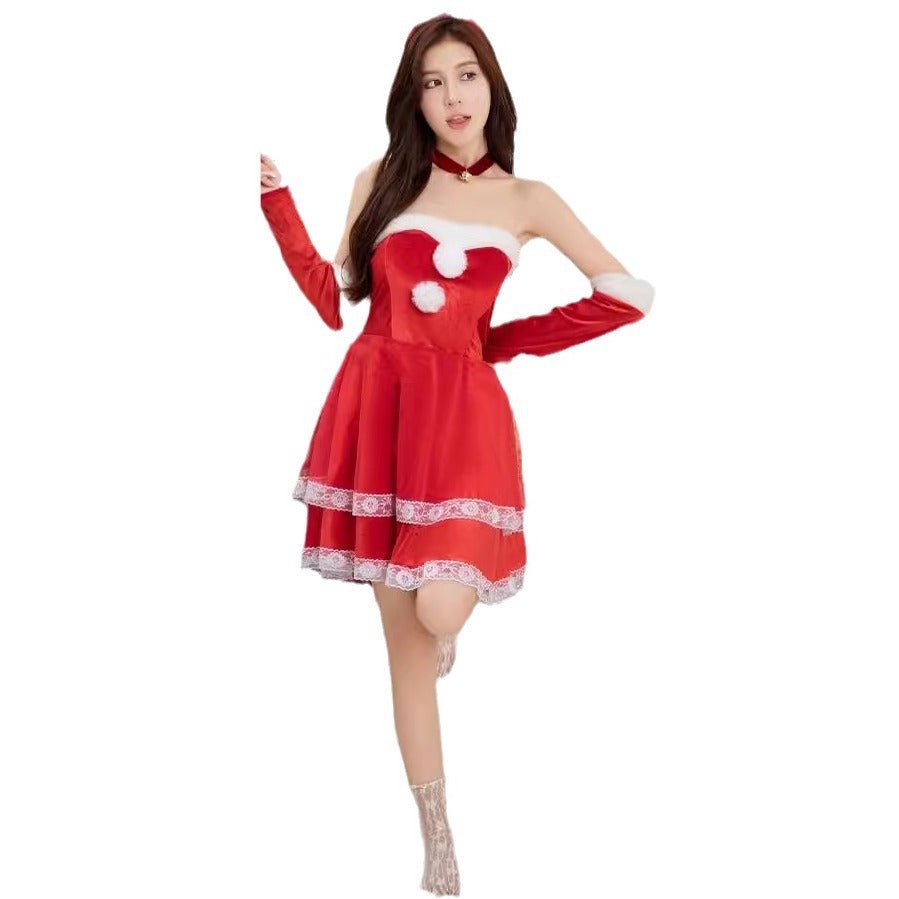 Adorable Astricos Bunny Girl Christmas Costume - Perfect for Parties and Cosplay - Astricos