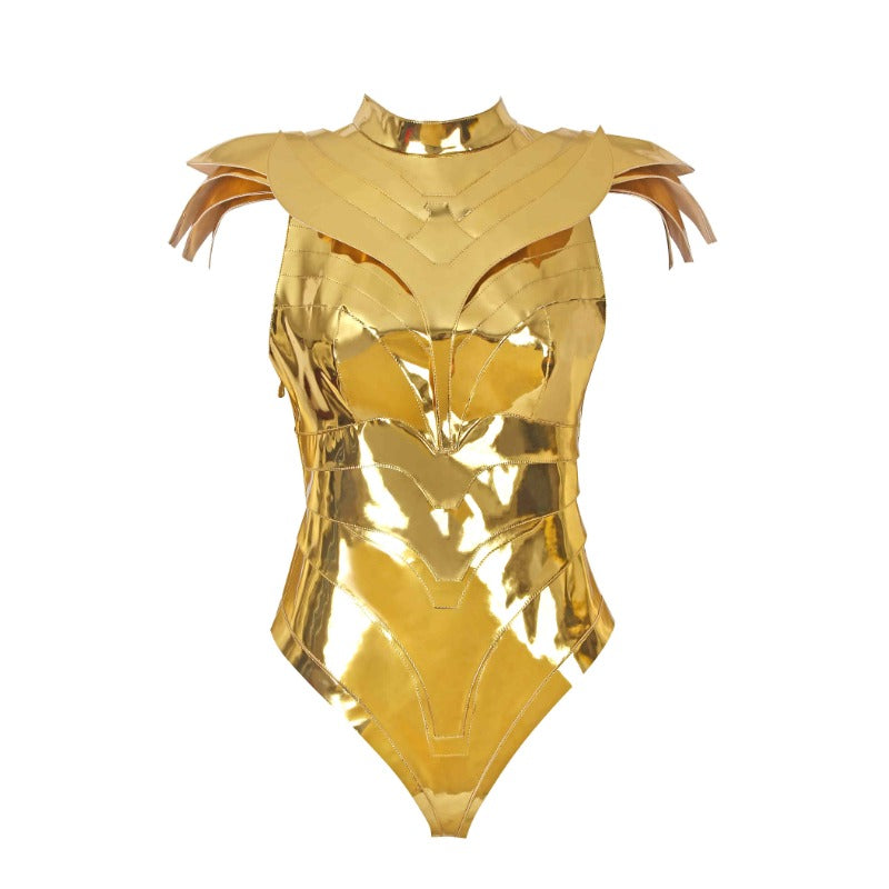 Astricos Diana Prince Golden Battle Armor Cosplay Costume for Halloween and Carnival - Astricos