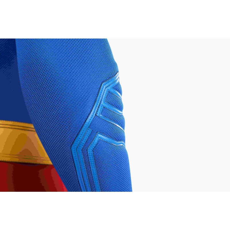 Astricos Superman Legacy Clark Kent Cosplay Costume - Blue Zentai Suit with Red Cape - Astricos