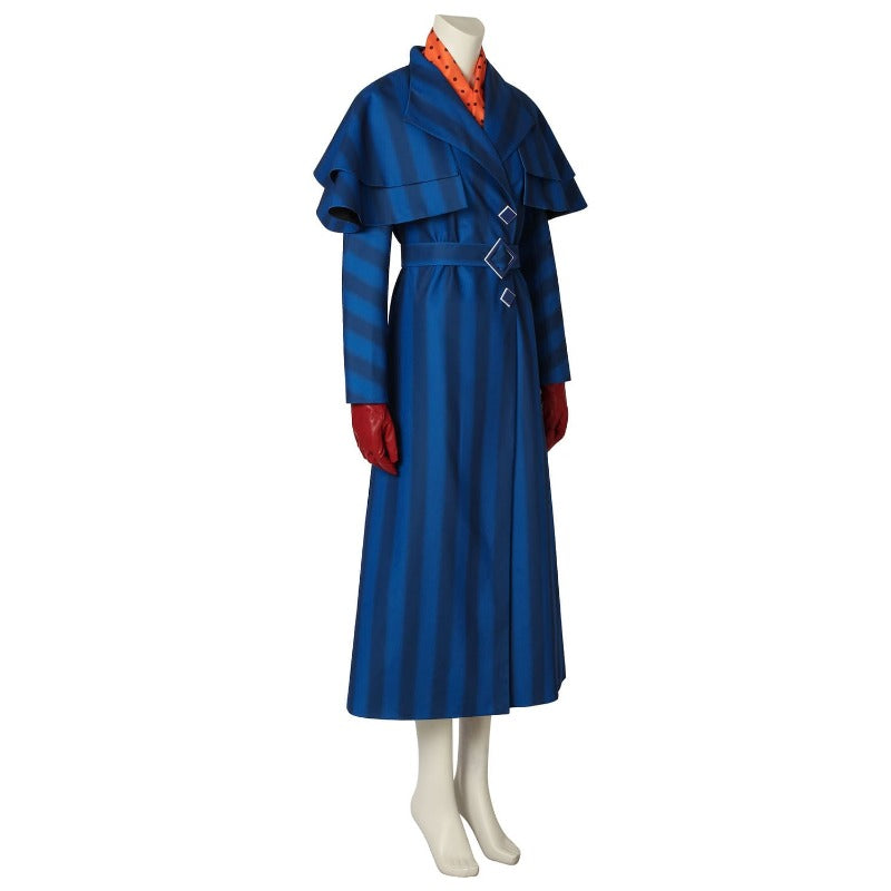 Astricos Navy Blue Mary Poppins Inspired Cosplay Costume for Adults - Astricos