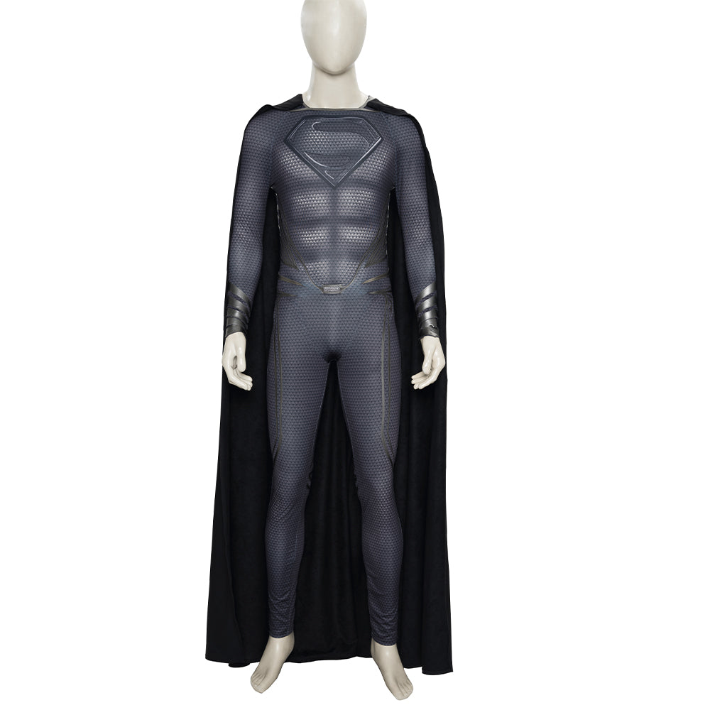 Astricos Superman Clark Kent Cosplay Costume for Men - Black Suit, Cape, Boots, Full Set for Halloween - Astricos