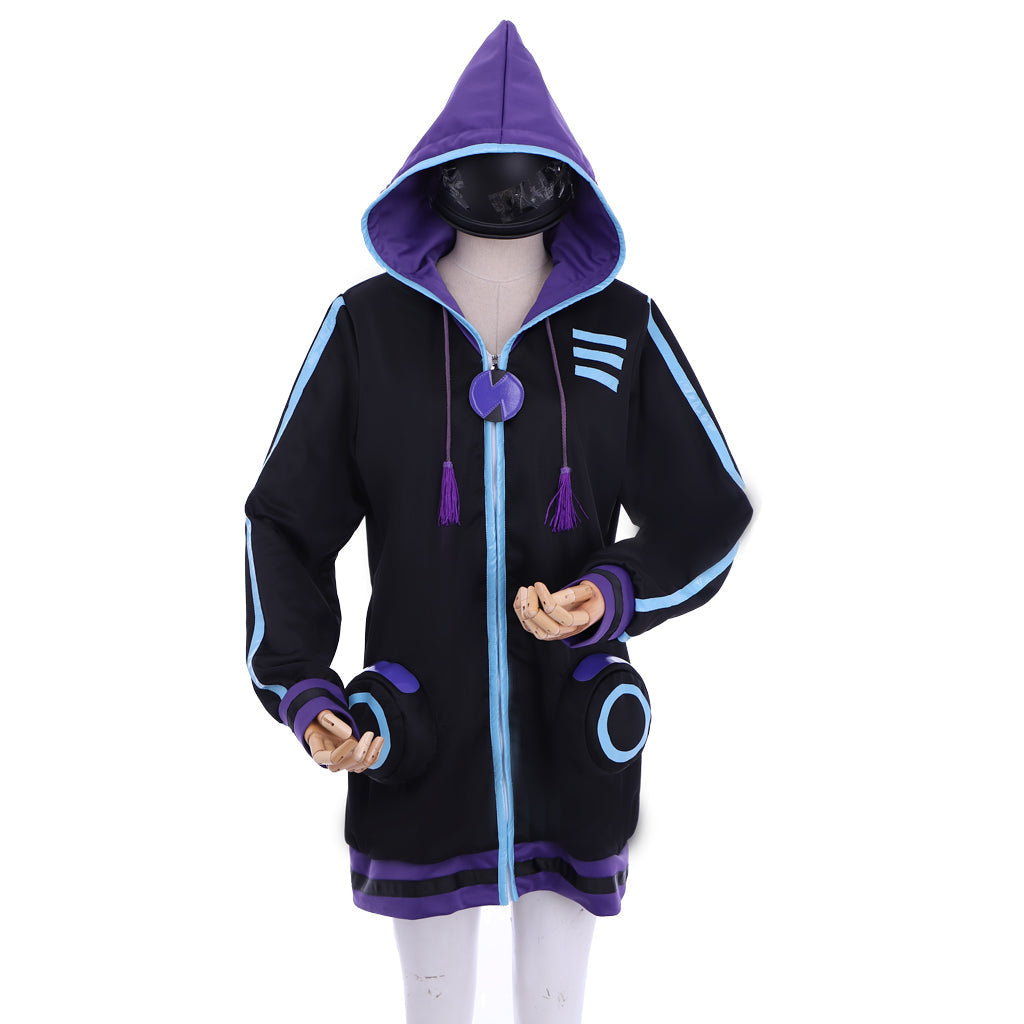 Astricos Black Heart Hoodie Cosplay Costume - Hyperdimension Neptune Jacket - Astricos