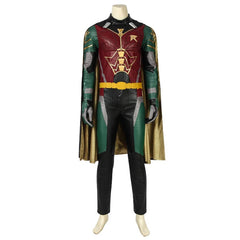 Astricos Tim Drake Red Robin Cosplay Costume – Damian Wayne Cape Uniform for Halloween - Astricos