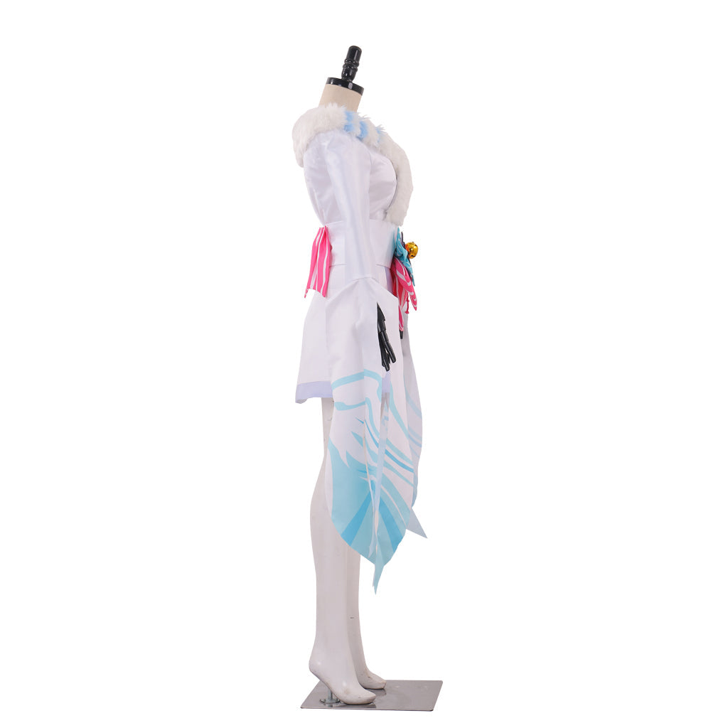 Astricos Ahri Spirit Blossom Super Transform Cosplay Costume Adult Custom-Made White Suit Dress - Astricos