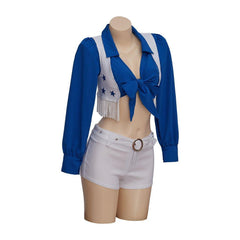 Astricos Sexy Blue and White Cheerleading Uniform for Women & Girls | Dallas Cowboy Cheerleader Cosplay Costume - Astricos