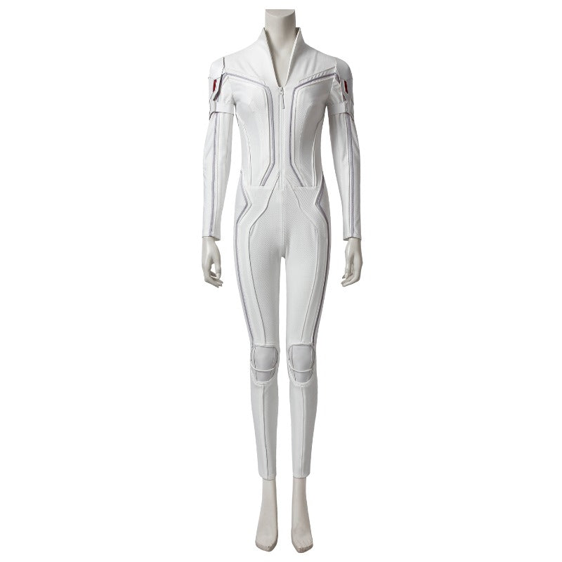 Stunning Astricos Black Widow White Suit Cosplay Costume - Natasha Romanoff's Handmade Outfit - Astricos