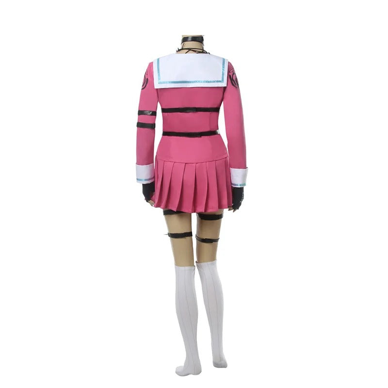 Astricos Danganronpa Miu Iruma Cosplay Costume Women Pink School Uniform Set - Astricos