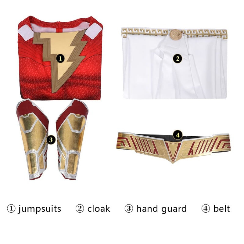 Astricos Shazam Deluxe Cosplay Costume for Adults - Perfect for Halloween Parties - Astricos