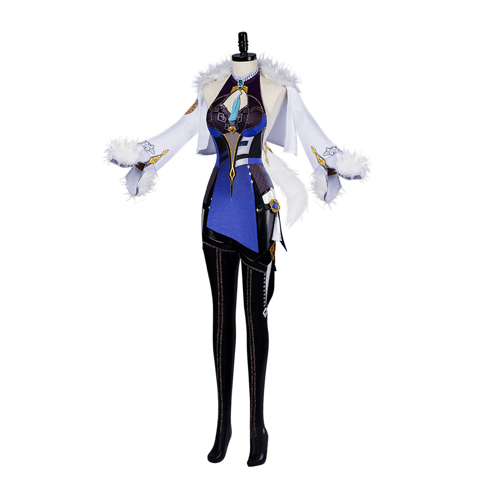 Astricos Yelan Valley Orchid Cosplay Costume - High-Quality Genshin Impact Rick Outfit - Astricos