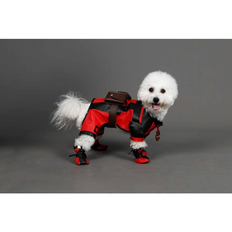 Astricos Deadpool Dog Cosplay Costume - Marvel Superhero Pet Outfit for Halloween & Parties - Astricos