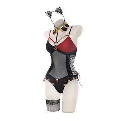 Astricos Dehya Bunny Girl Costume - Exclusive Original Genshin Impact Sexy Lace-up Design Women Jumpsuit Full Set - Astricos