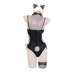 Astricos Dehya Bunny Girl Costume - Exclusive Original Genshin Impact Sexy Lace-up Design Women Jumpsuit Full Set - Astricos