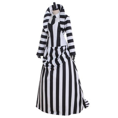 Astricos Deluxe Black and White Striped Cosplay Costume | Timeless Vintage Performance Attire - Astricos