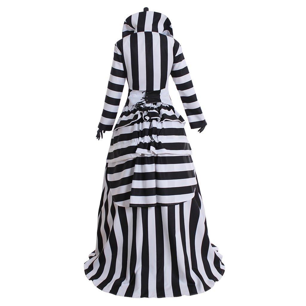 Astricos Deluxe Black and White Striped Cosplay Costume | Timeless Vintage Performance Attire - Astricos