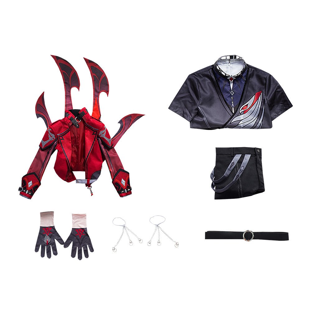 Embrace the Fire with the Astricos Diluc Crimson Evening Cosplay Costume - Genshin Impact - Astricos