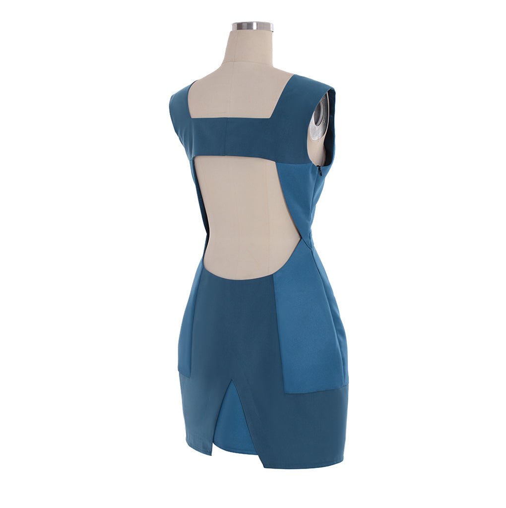 Detroit: Become Human Chloe Cosplay Costume | Astricos Custom-Made Blue Dress Full Set - Astricos