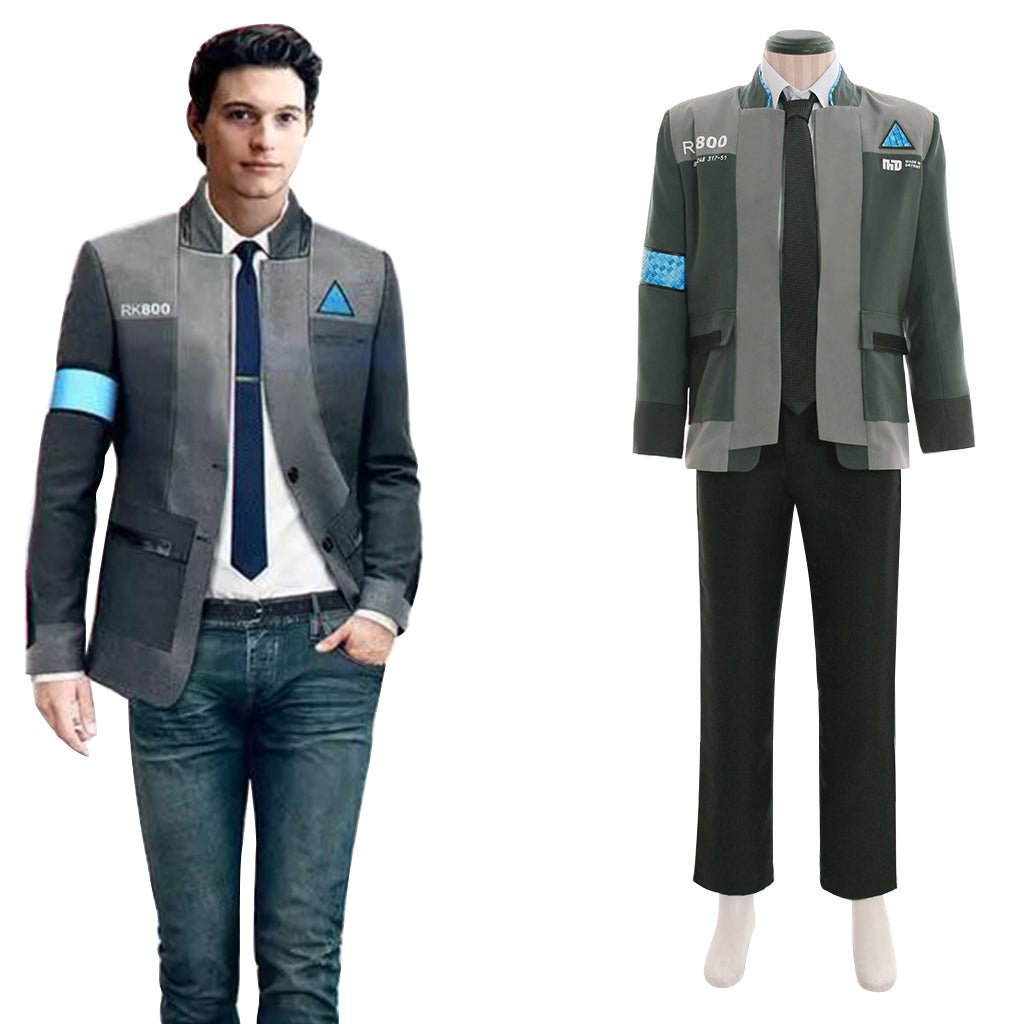 Astricos Connor RK800 Cosplay Costume | Complete Set Jacket, Shirt, Tie - Astricos