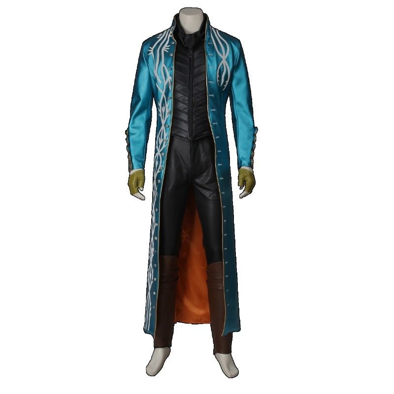 Astricos Vergil Cosplay Leather Trench Coat - The Ultimate Halloween & Carnival Outfit - Astricos