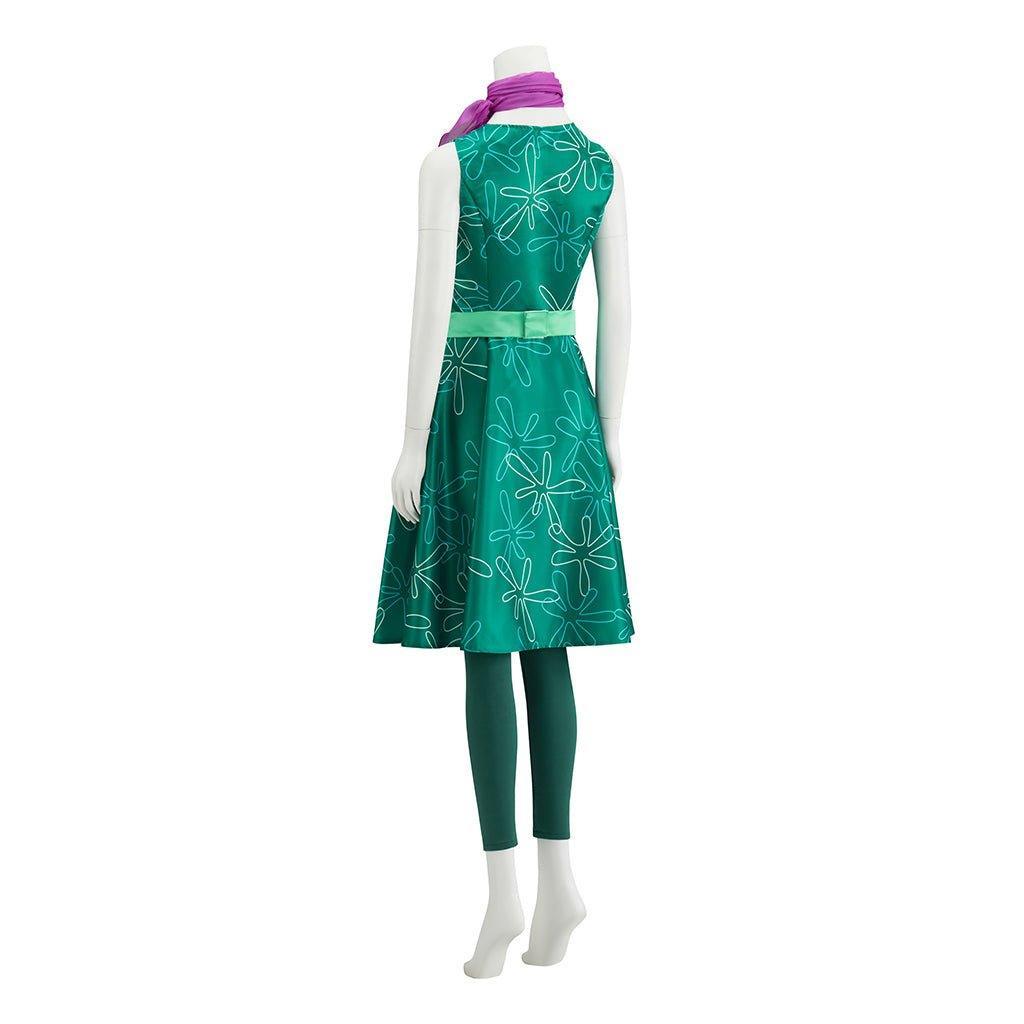 Astricos Disgust Cosplay Costume Dress | Vibrant Green Adult Outfit for Women | Perfect for Halloween and Parties - Astricos