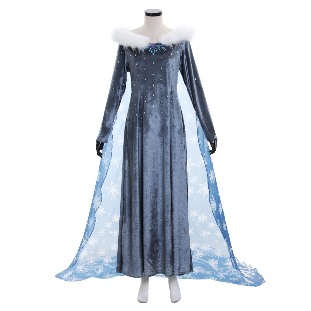 Astricos Elsa Queen Velvet Dress | Women’s Cosplay & Performance Costume for Halloween - Astricos