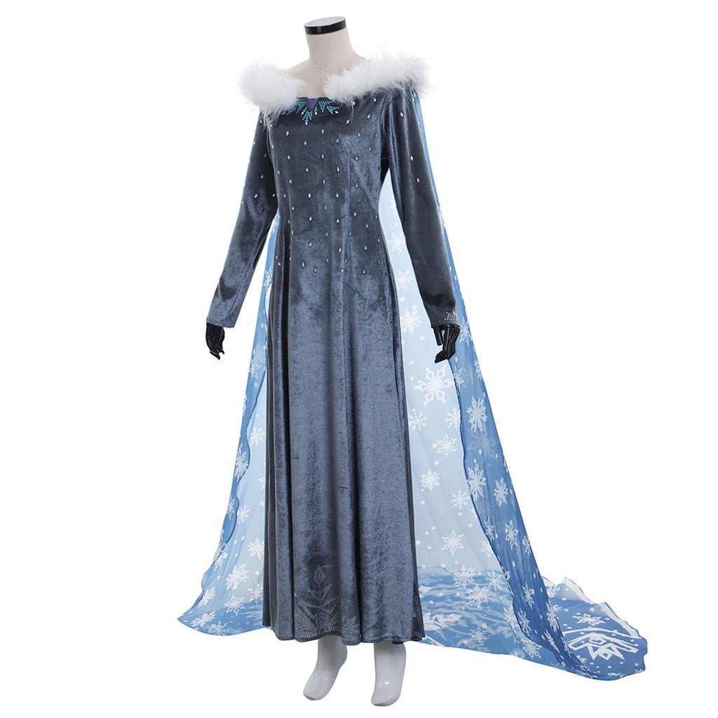 Astricos Elsa Queen Velvet Dress | Women’s Cosplay & Performance Costume for Halloween - Astricos