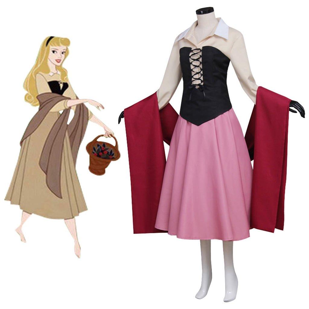 Astricos Disney Sleeping Beauty Aurora & Prince Phillip Cosplay Costumes for Couples - Astricos