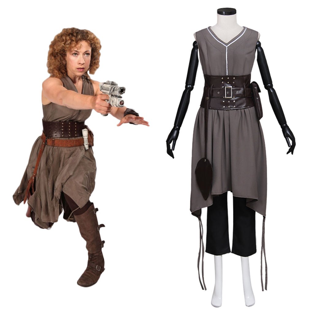 Astricos River Song Cosplay Costume – Alex Kingston Dress | Women's Sci-Fi TV Series Cosplay - Astricos