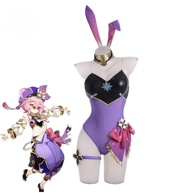 Astricos Dori Bunny Girl Costume - Genshin Impact Sexy Purple Jumpsuit for Women - Astricos