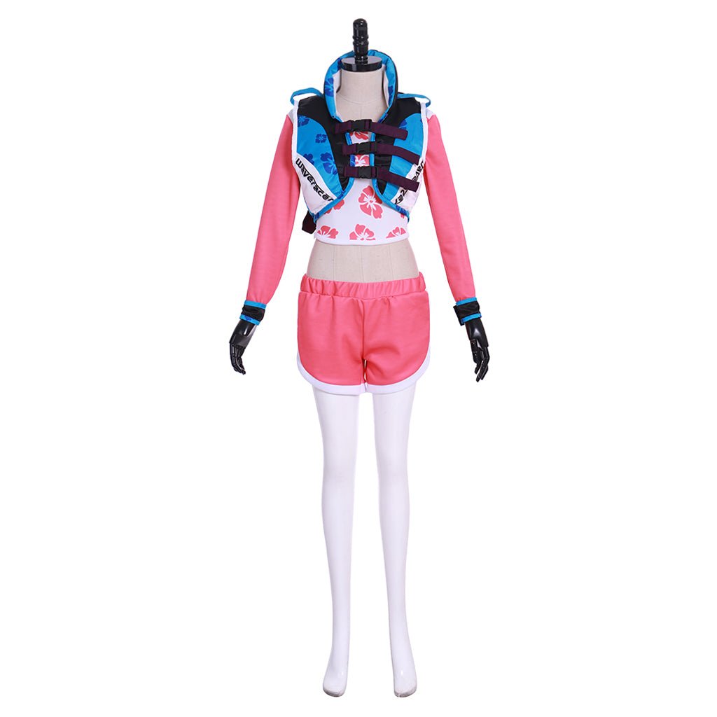 Astricos D.Va Hana Song Waveracer Cosplay Costume | Pink Swimsuit Skin from Overwatch - Astricos