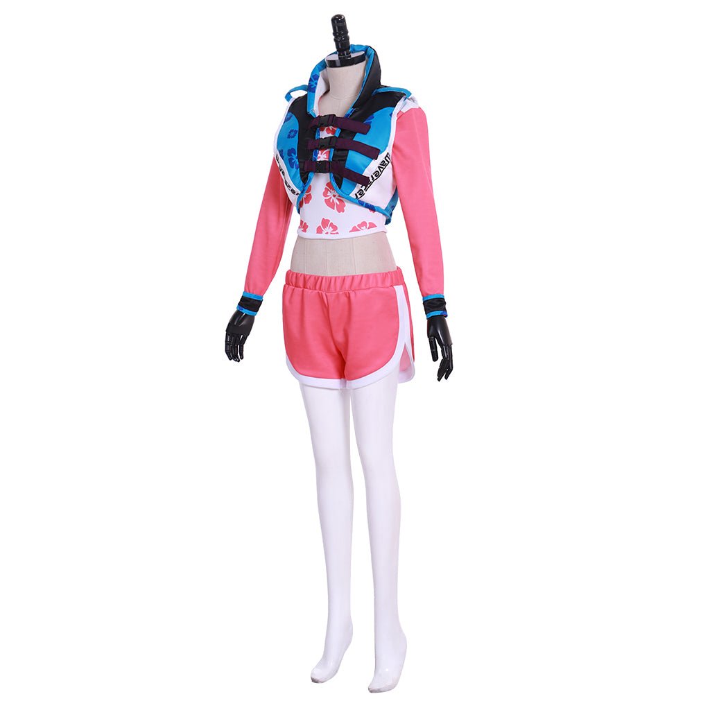 Astricos D.Va Hana Song Waveracer Cosplay Costume | Pink Swimsuit Skin from Overwatch - Astricos