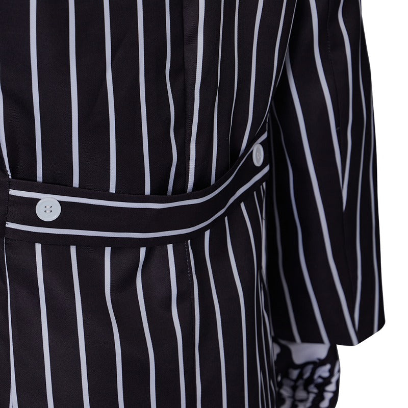 Astricos Jack Skellington Cosplay Costume - Striped Jacket & Pants Halloween Suit - Astricos