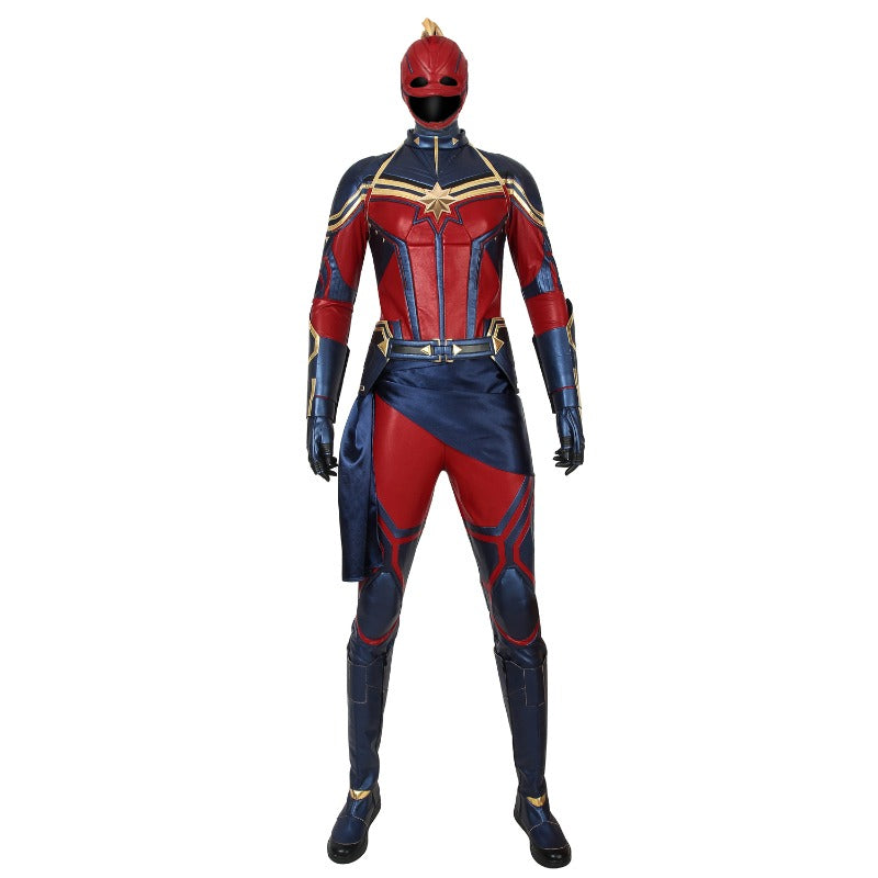 Astricos Avengers 4 Endgame Captain Marvel Jumpsuit Cosplay Costume with Shoes - Astricos