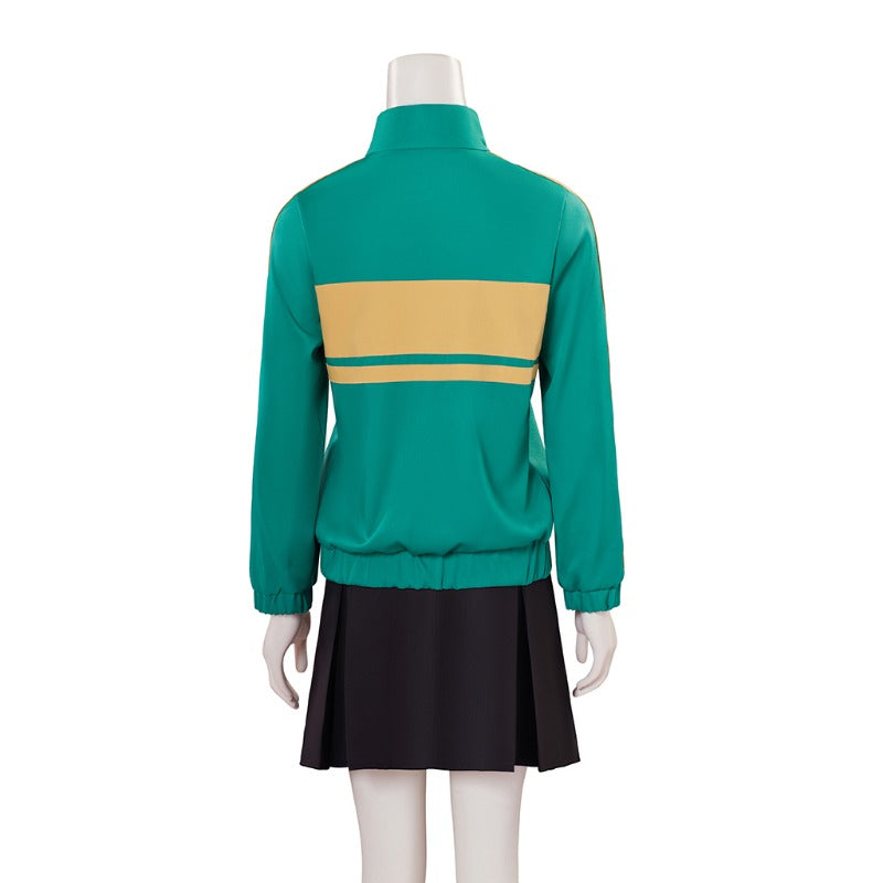 Astricos Kim Pine Cosplay Costume - Green Coat & Skirt Set for Women's Halloween - Astricos