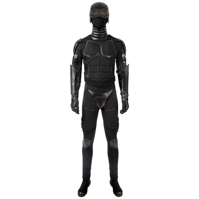 Astricos Boys Black Noir Cosplay Costume - Adult Superhero Jumpsuit for Halloween - Astricos