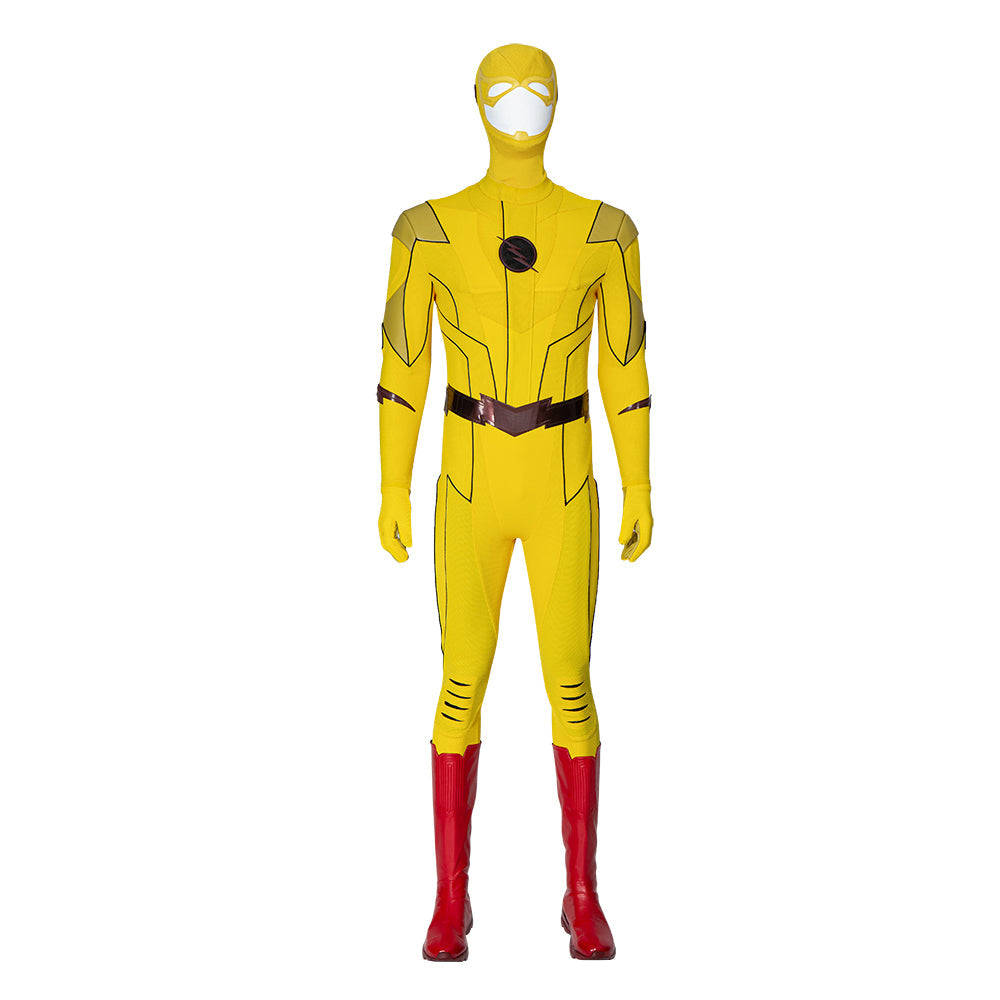 Astricos Reverse Flash Armageddon Cosplay Outfit - Barry Allen's Yellow Superhero Suit - Astricos