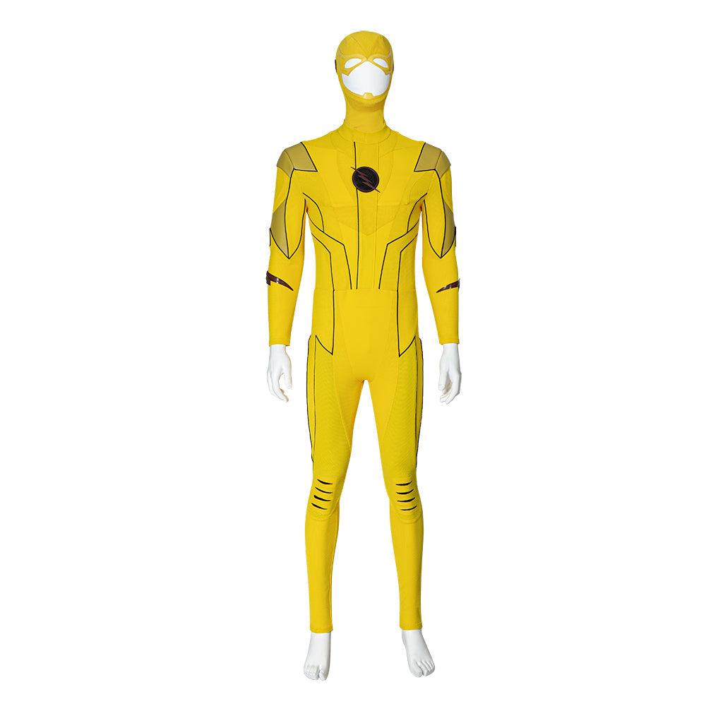 Astricos Reverse Flash Armageddon Cosplay Outfit - Barry Allen's Yellow Superhero Suit - Astricos