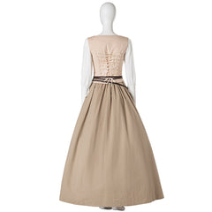 Astricos Cinderella Halloween Cosplay Costume - Elegant Beige Long Skirt Suit - Astricos